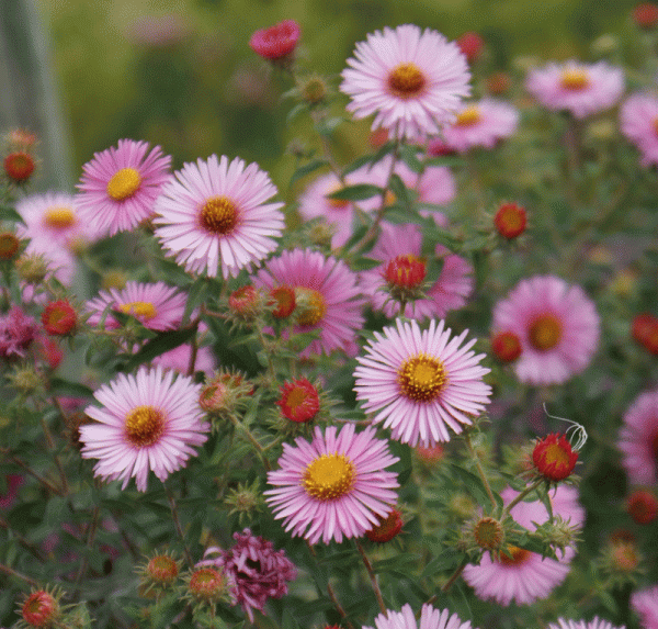 Raublatt-Aster Millenium Star (Symphyotrichum novae-angliae; syn. Aster novae-angliae Millenium Star)